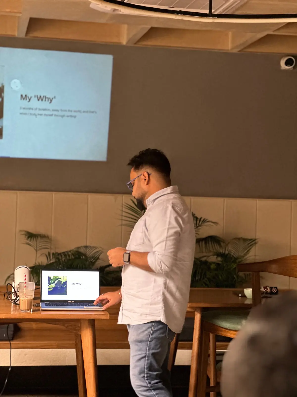 Harshit Bhatia teaching writing therapy to practitioners